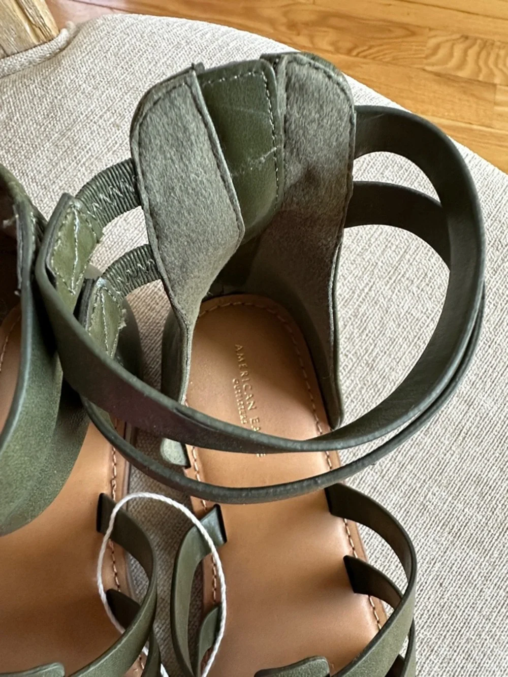 American Eagle Outfitters Olive Strappy Gladiator Sandals - Picture 3 of 7